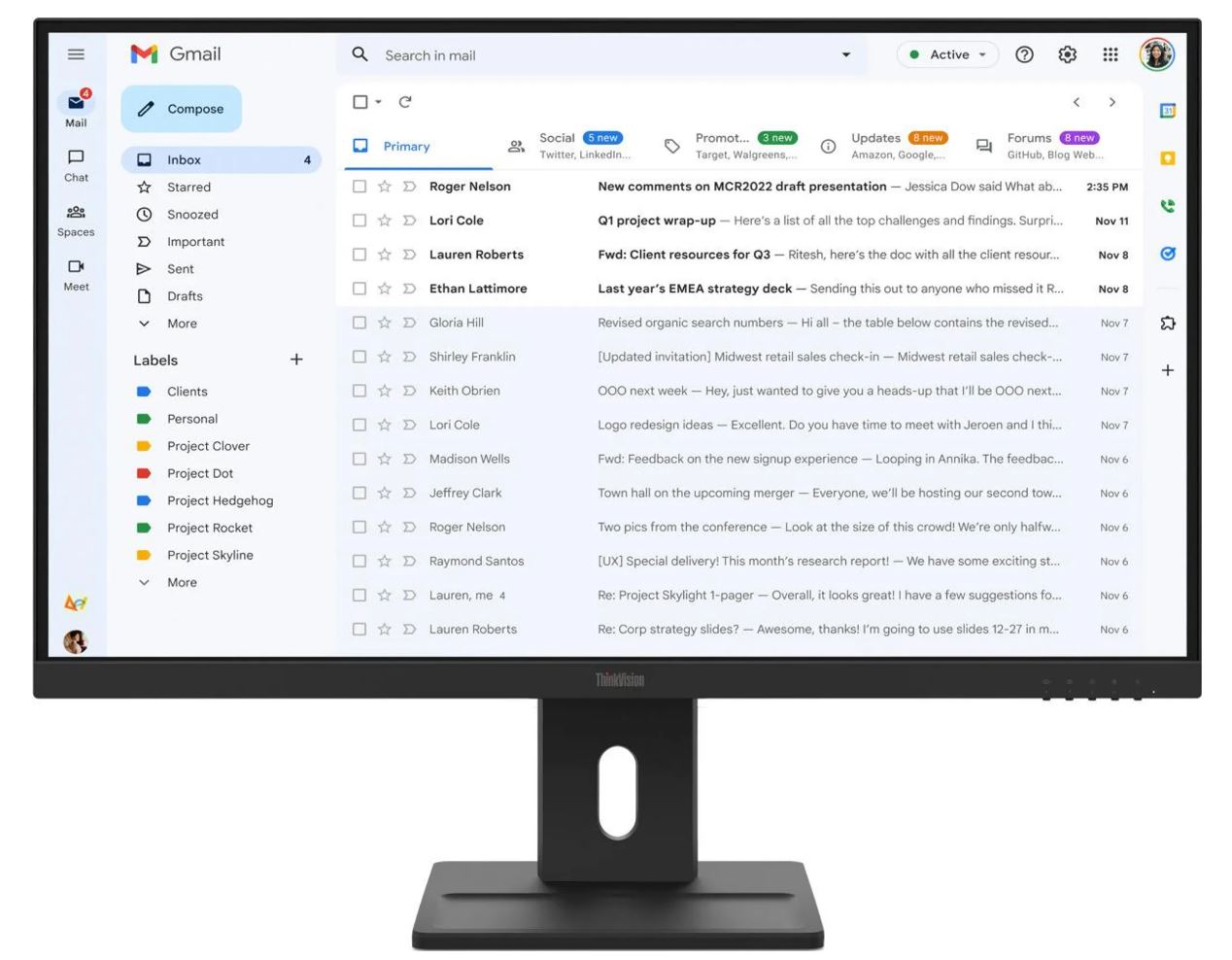 Lenovo Thinkvision E27-40 LeD-Monitor 68,6 Cm (27") 1920 X 1080 Pixel Full Hd Lcd Schwarz (64bcmat4eu)