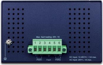 Planet IgS-1600t - Switch - 16 X 10/100/1000 - An DiN-Schiene Montierbar, Wandmontierbar - Ac 24 V / Dc 12 - 48 V (igS-1600t)