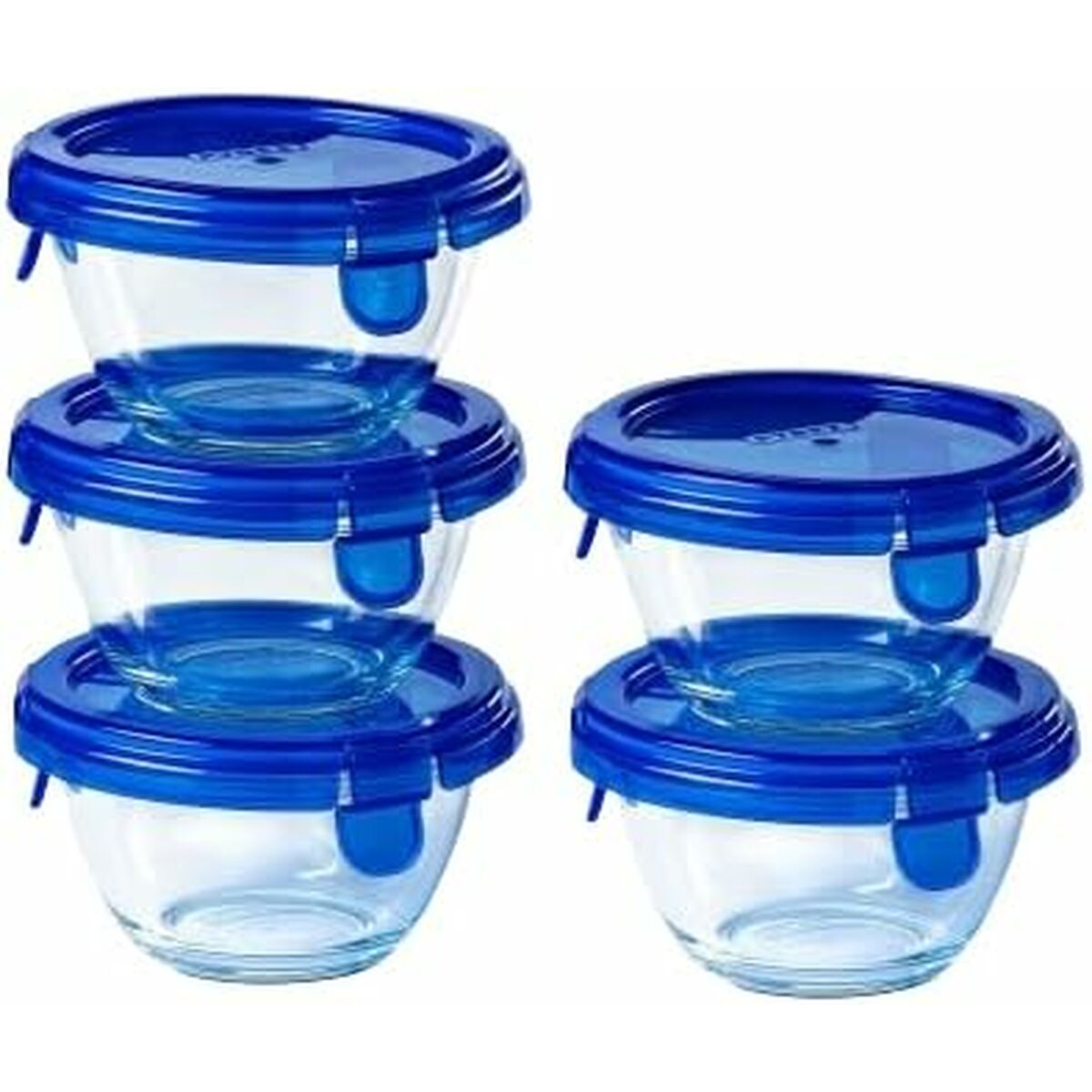 Set Di Scatole Porta Pranzo Pyrex Trasparente 5 Pezzi