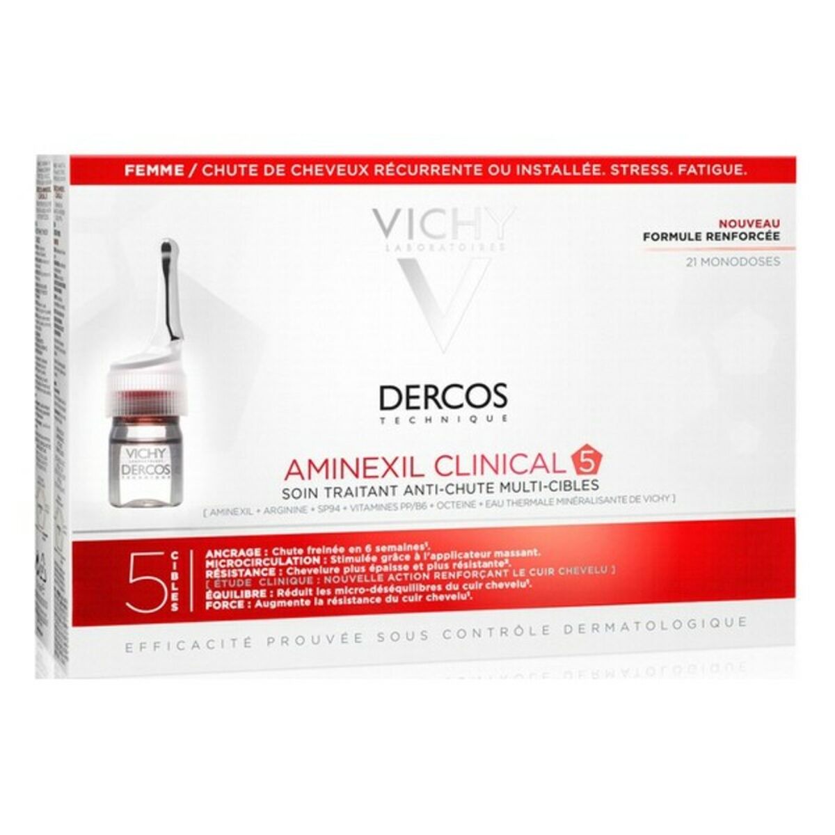 Trattamento Anticaduta Dercos Vichy 12585750 (21 X 6 Ml)