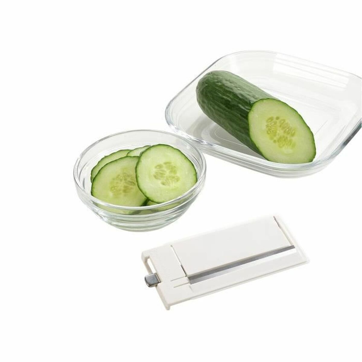 MandolinA-Raspa Leifheit Bianco Acciaio Inossidabile Plastica 4 In 1 - Image 3