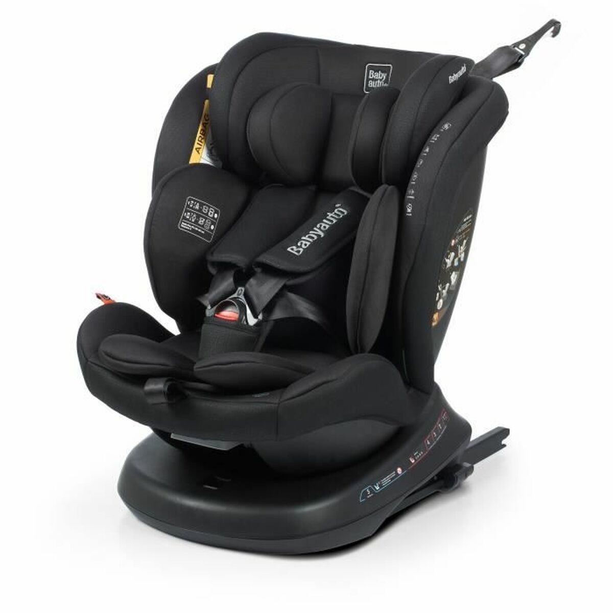 Seggiolino Auto Babyauto Rodia Nero 0 (de 0 A 10 Kilos) I (9 - 18 Kg) Ii (15-25 Kg) Iii (22 - 36 Kg) Per Bambini Ece R129/04