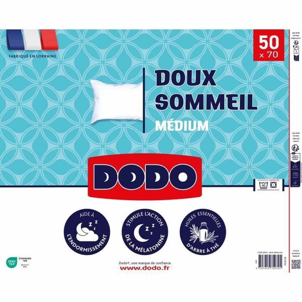 Cuscino Dodo Doux Sommeil Bianco 50 X 70 cm