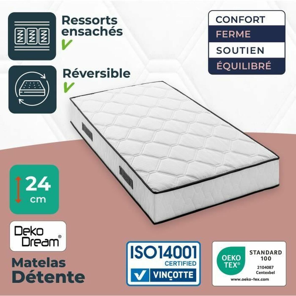 Materasso Viscoelastico Somnis Beeding 90 X 200 cm - Image 4