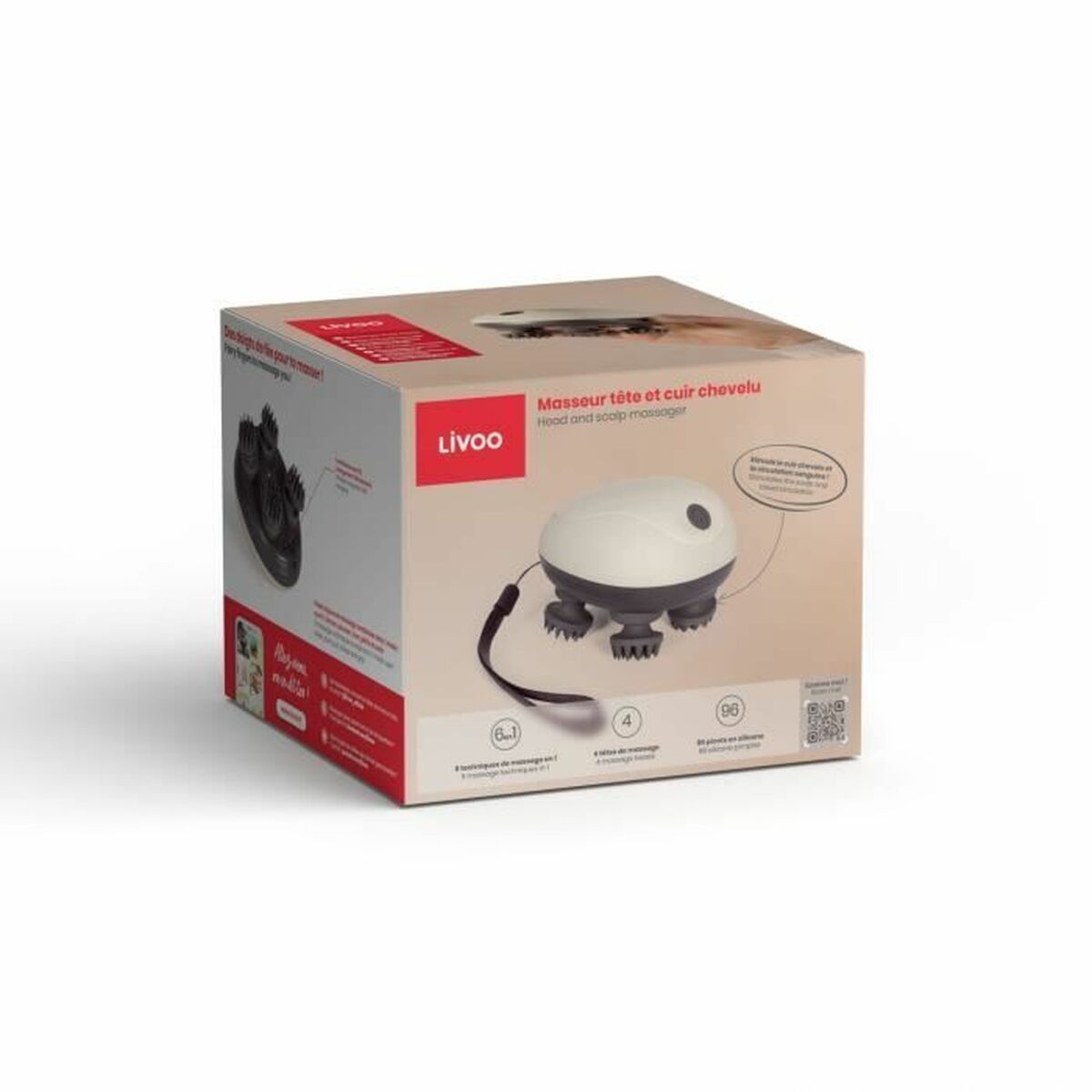 Massaggiatore Ricaricabile Per La Testa Livoo Dos202 - Image 3