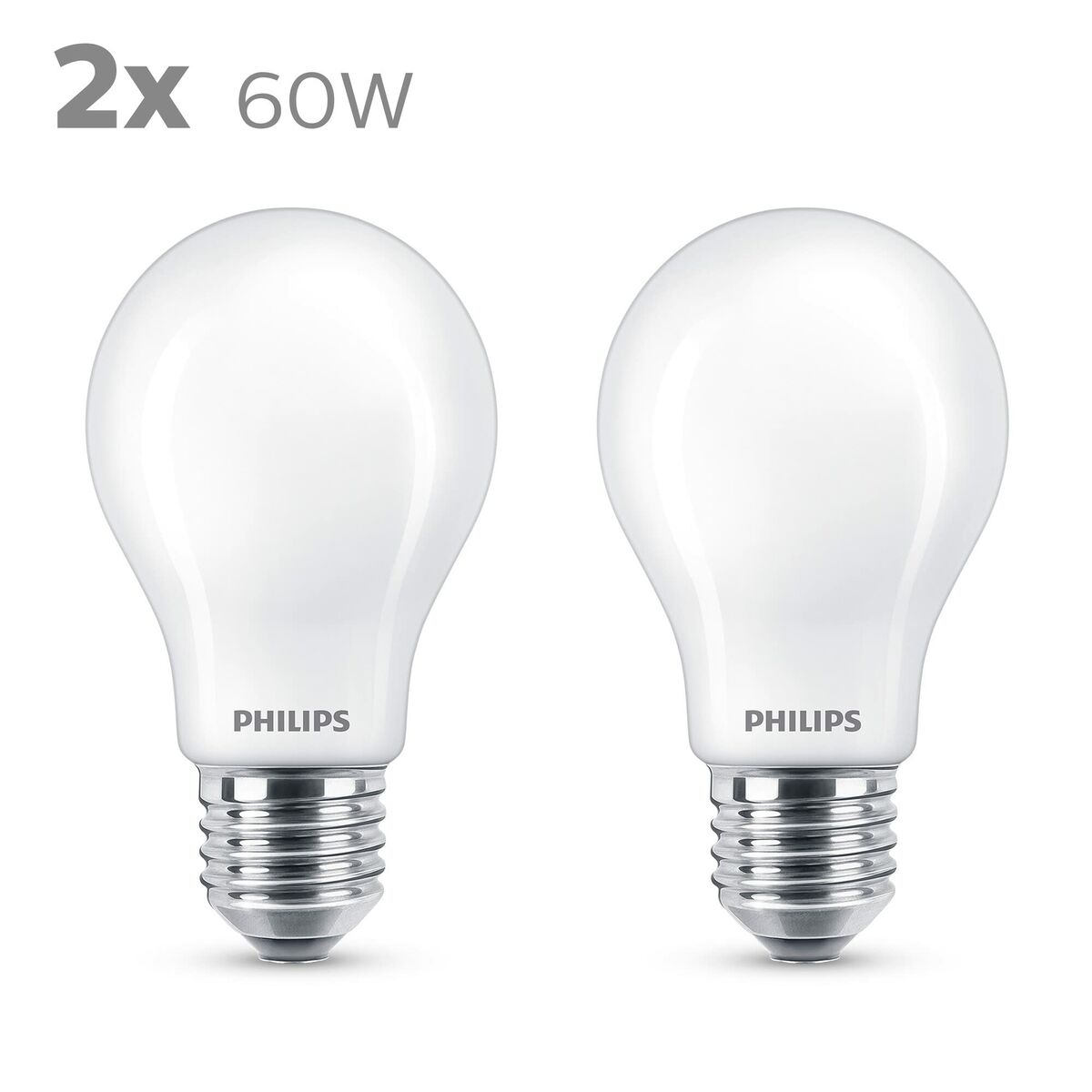 Lampadina Led Philips Classic Standard 60 W Bianco E E27 (2700 K) (2 Unità) - Image 3