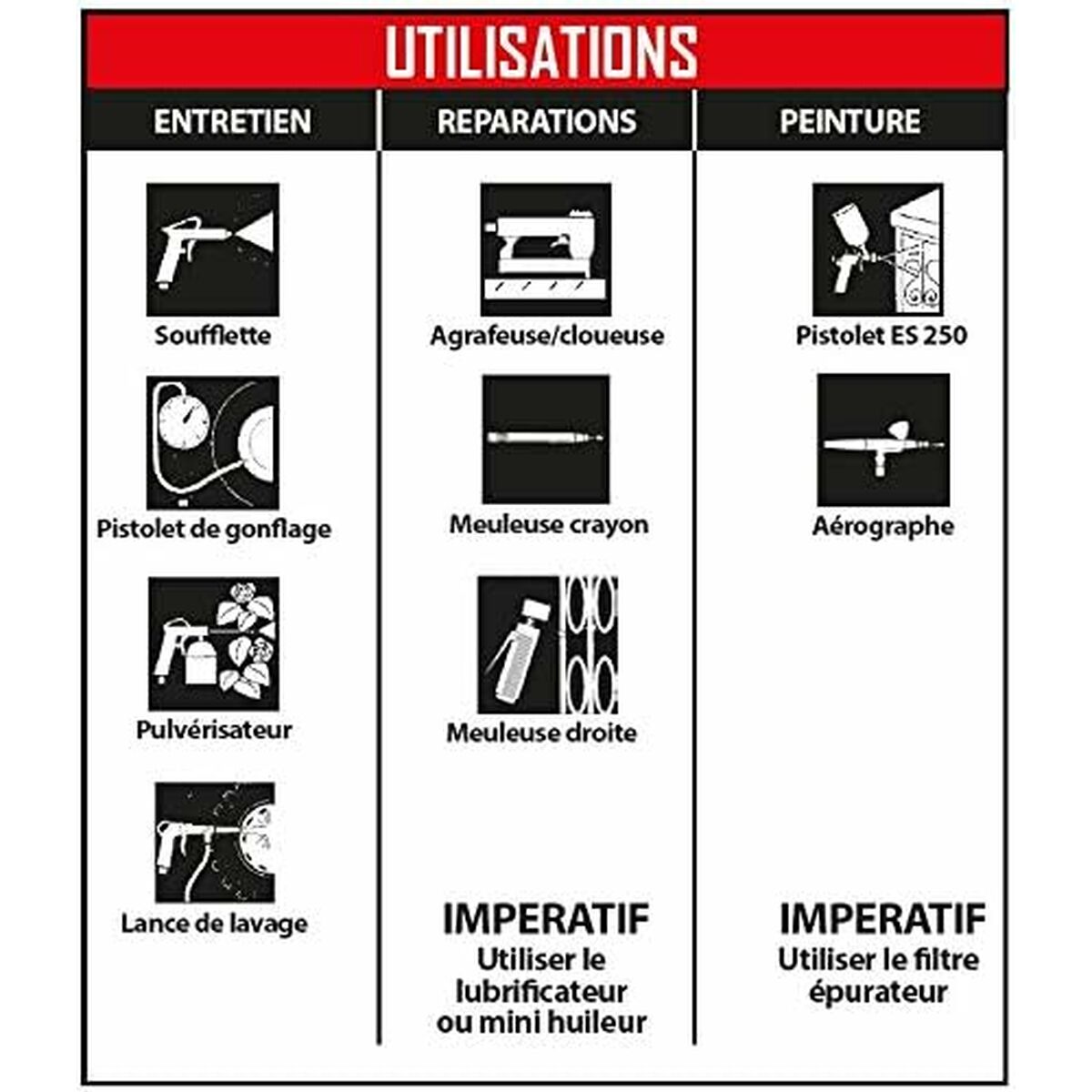 Compressore D'aria Mecafer 425523 Orizzontale Silenzioso 8 Bar 24 L - Image 6