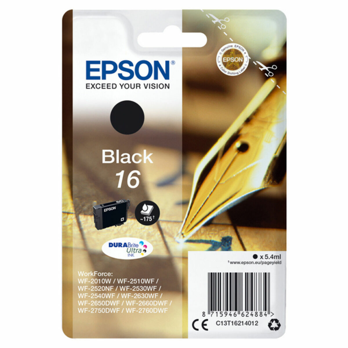 Cartuccia D'inchiostro Compatibile Epson C13t16214012 Nero