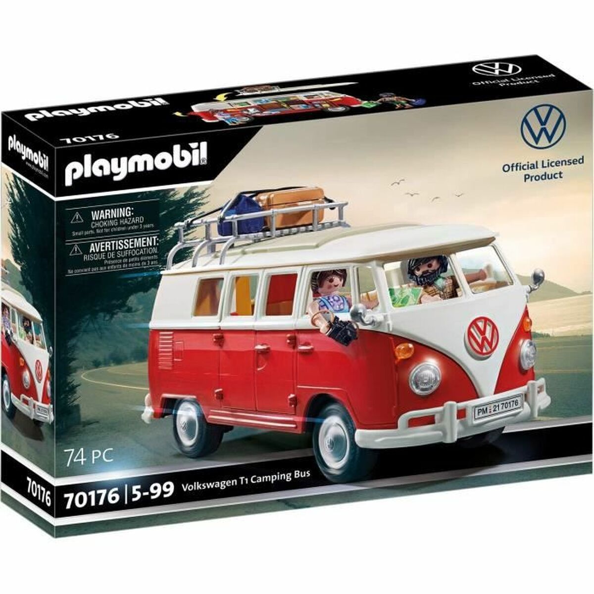 Playset Di Veicoli Playmobil 70176 Volkswagen T1 Bus Rosso