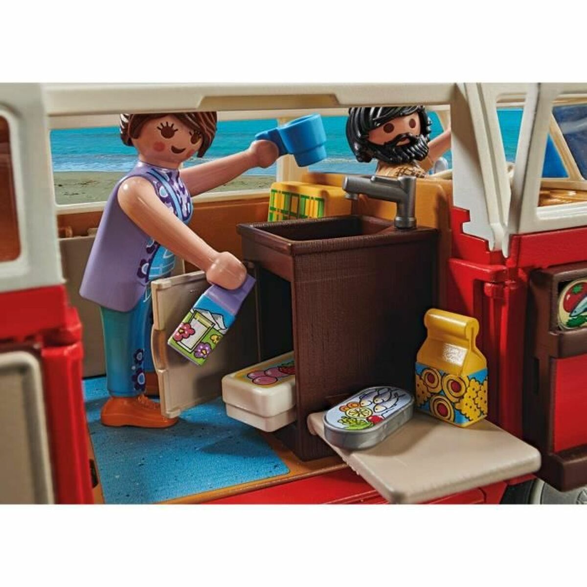 Playset Di Veicoli Playmobil 70176 Volkswagen T1 Bus Rosso - Image 6