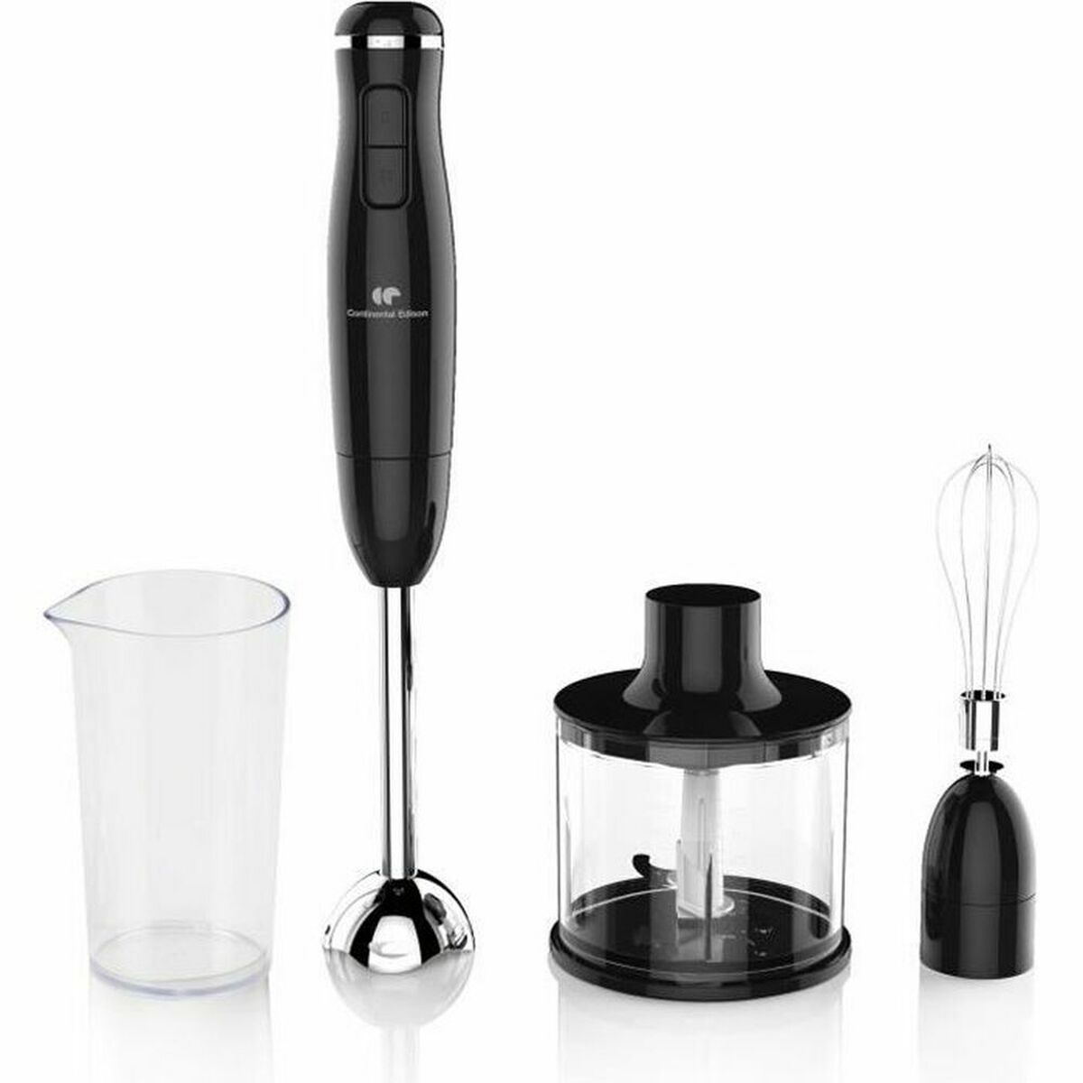 Frullatore A Immersione Multifunzione Con Accessori Continental Edison Cehb01 Nero 400 W
