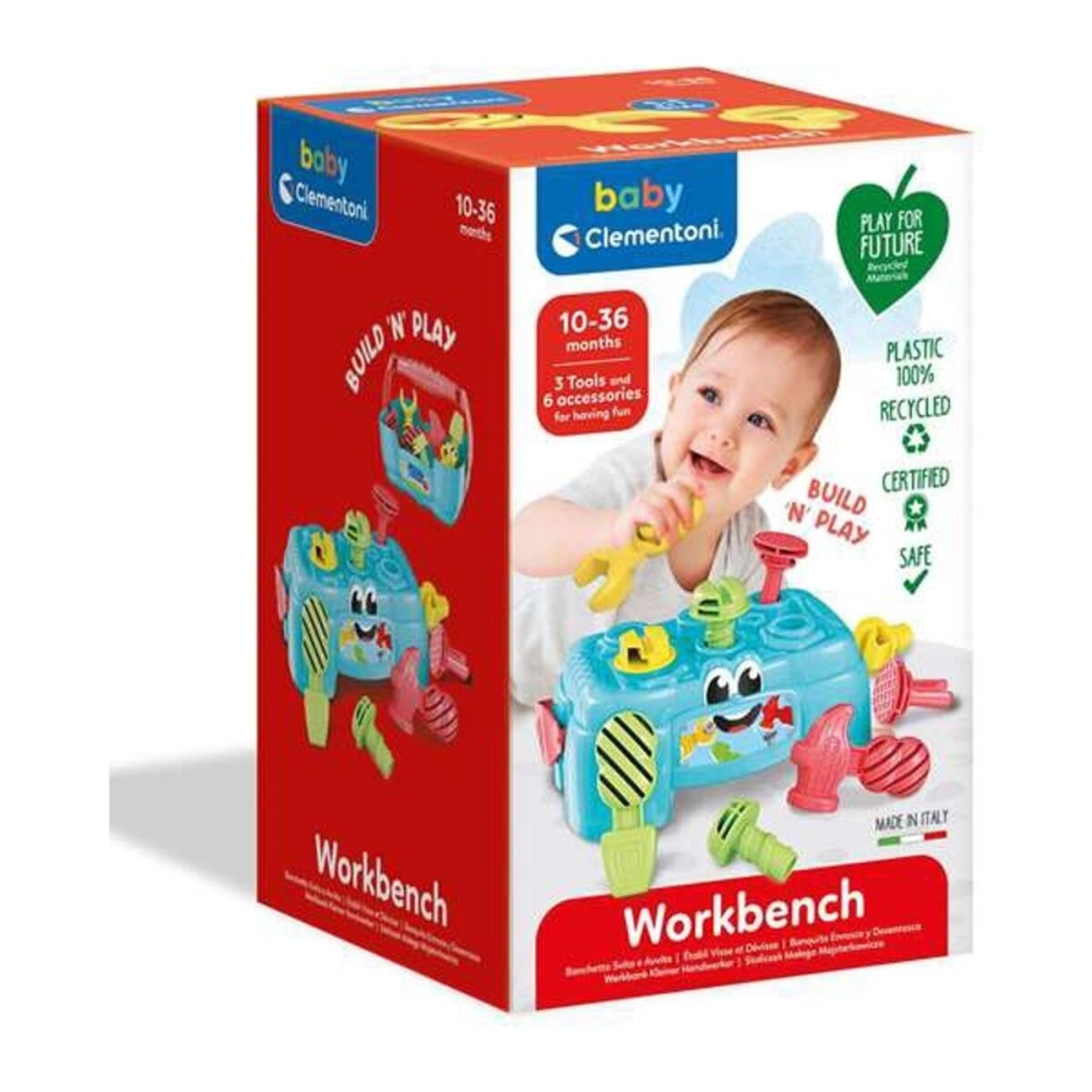 Playset Baby Clementoni 17042 Cassetta Degli Attrezzi (9 Pcs)