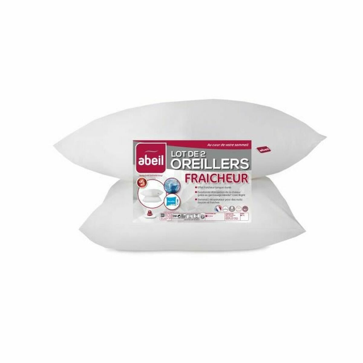 Cuscino Abeil Bianco 60 X 60 Cm (2 Unità)