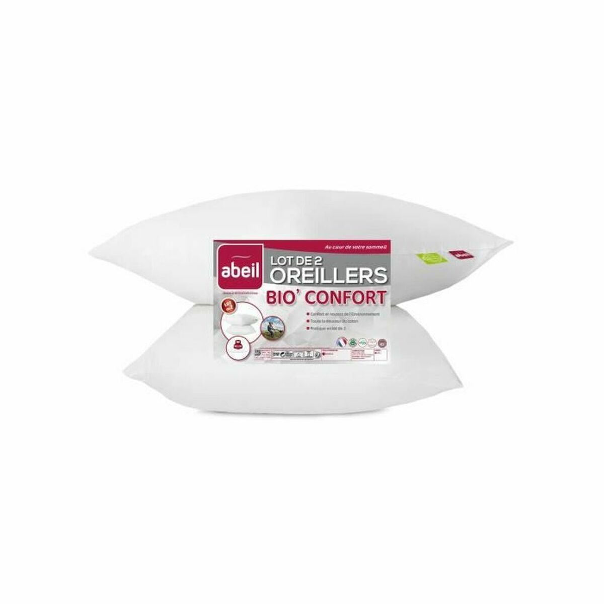 Set Di 2 Cuscini Abeil Bianco 60 X 60 Cm (2 Unità)