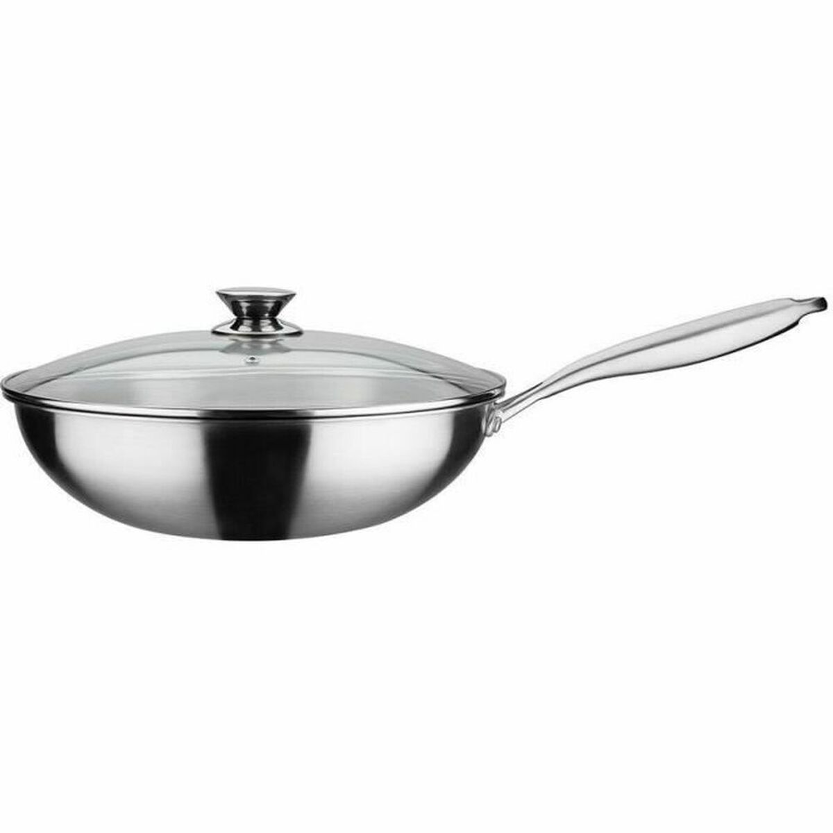 Padella Wok Gsw 868402 Acciaio Inossidabile Argentato Ø 32 cm