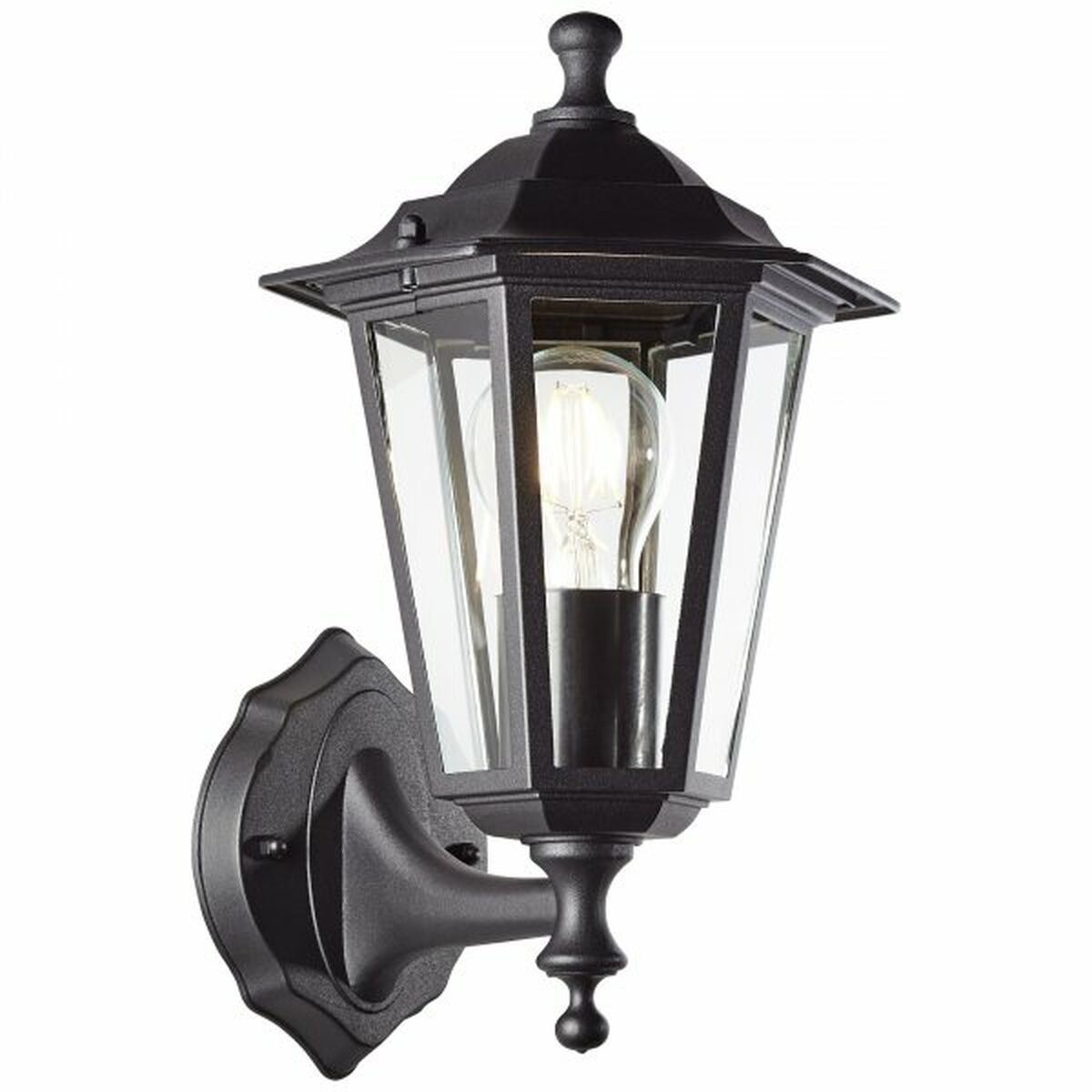Applique Da Parete Brilliant Carleen Esterno E27 Nero 60 W