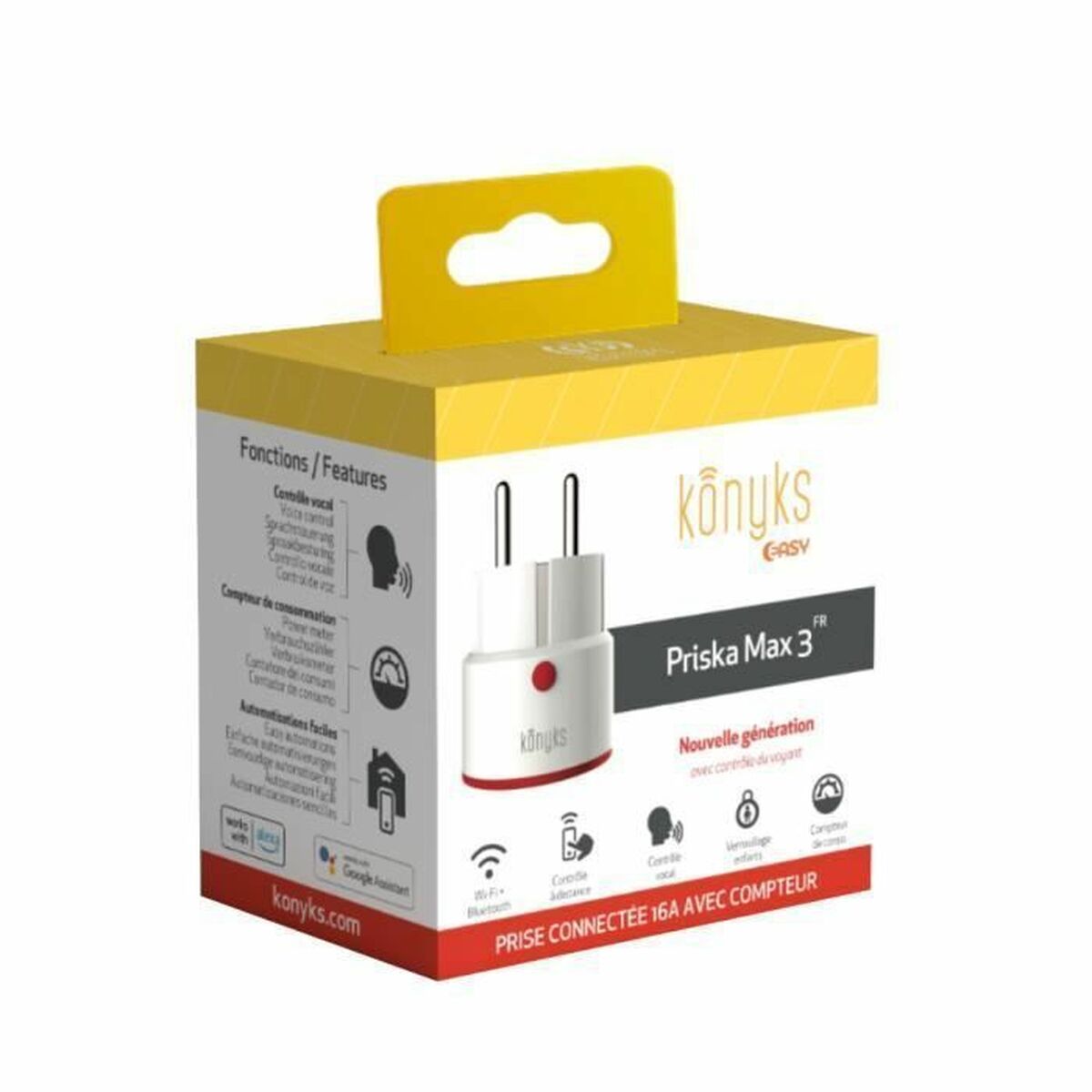 Presa Con Misuratore Di Consumo Konyks Priska Max 3 Fr 16 A