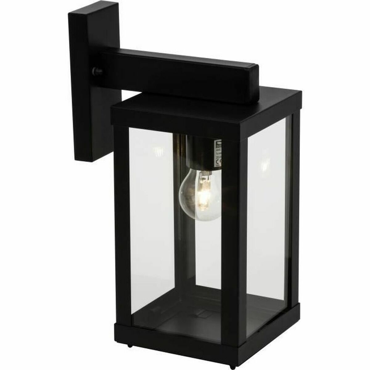 Applique Da Parete Brilliant Gaia Esterno Nero Metallo 60 W E27