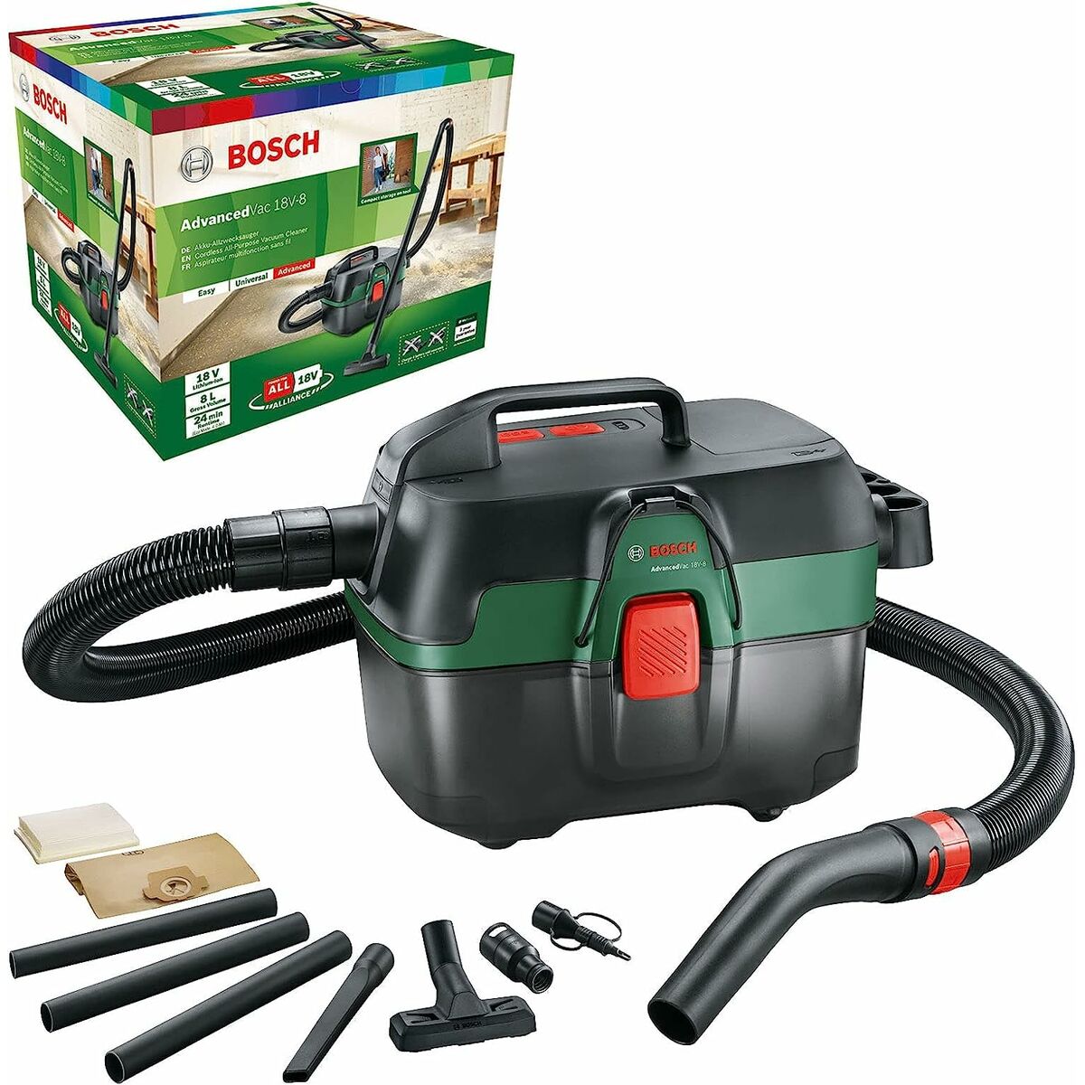 Aspirapolvere 3 In 1 Bosch Advancedvac 18V-8 8 L