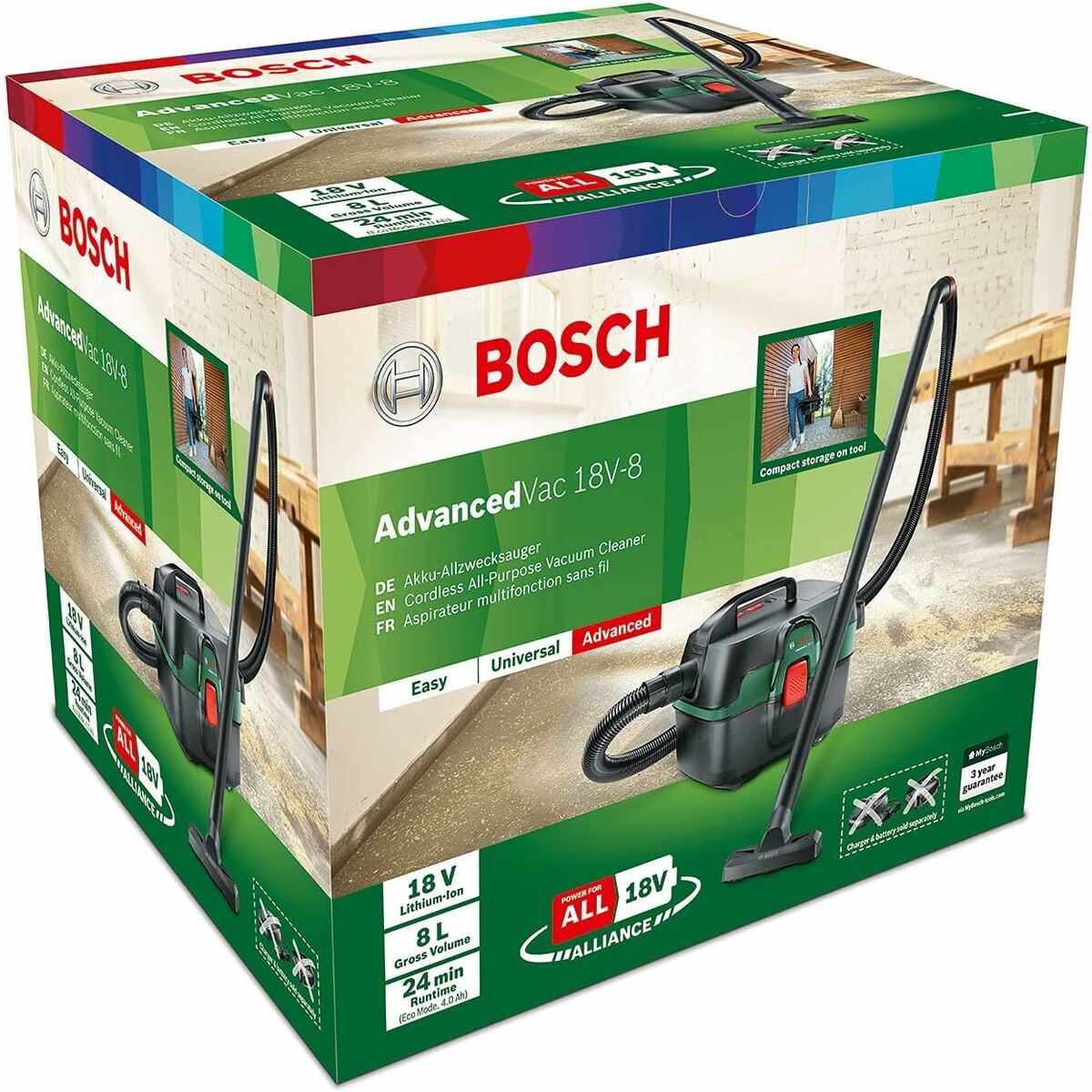Aspirapolvere 3 In 1 Bosch Advancedvac 18V-8 8 L - Image 4