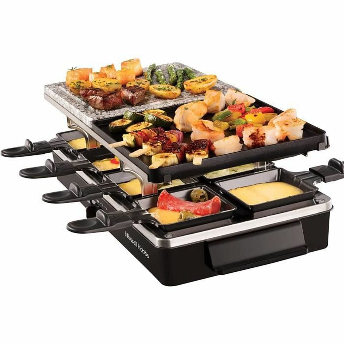 Piastra Per Arrostire Russell Hobbs Raclette Nero