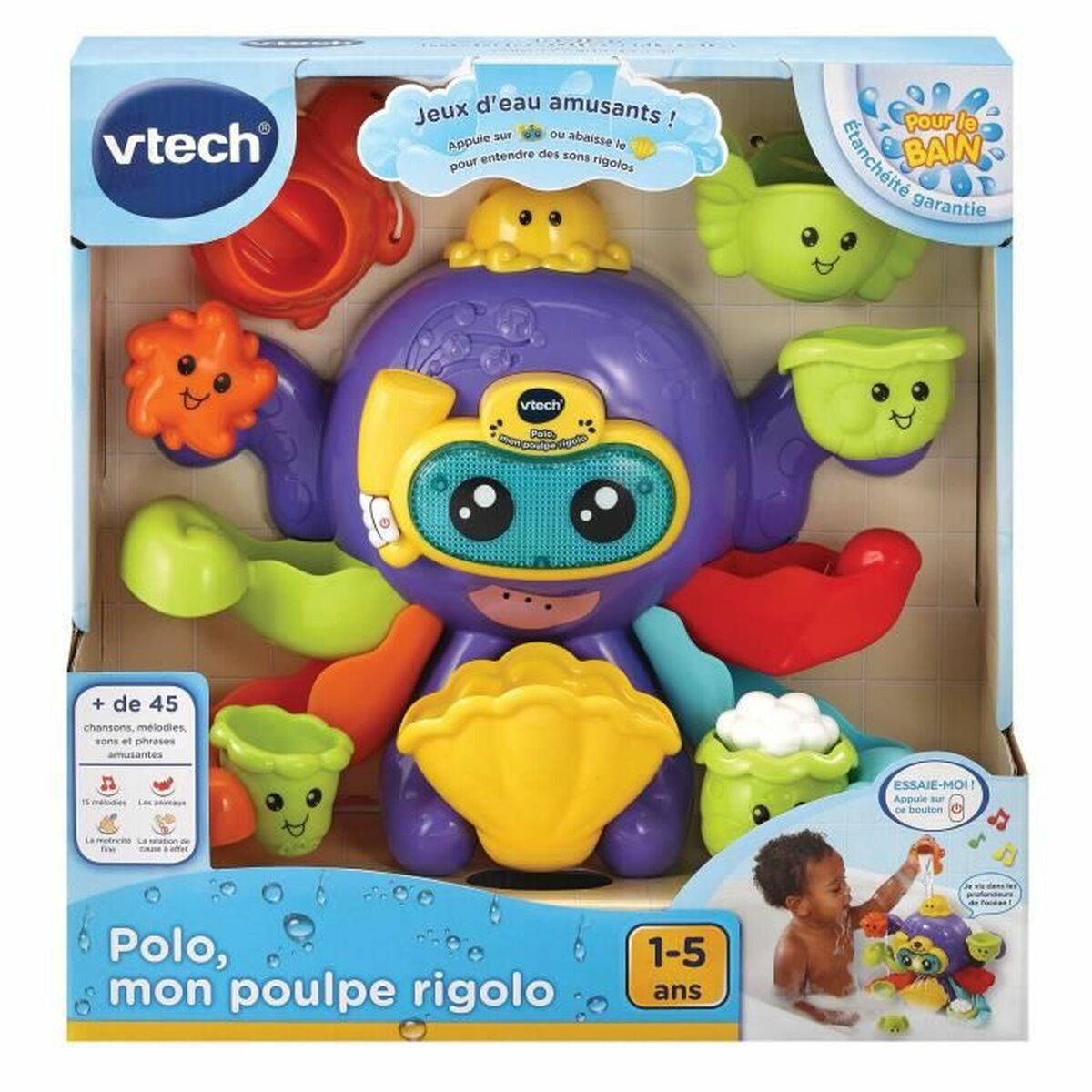 Giocattoli Da Bagno Vtech Baby Polo, My Funny Octopus Acquatico