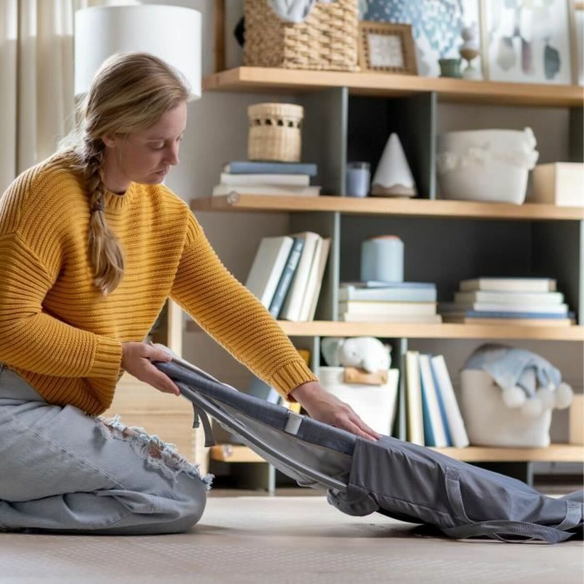 Amaca Per Neonati Ingenuity Happy Belly Grigio - Image 5