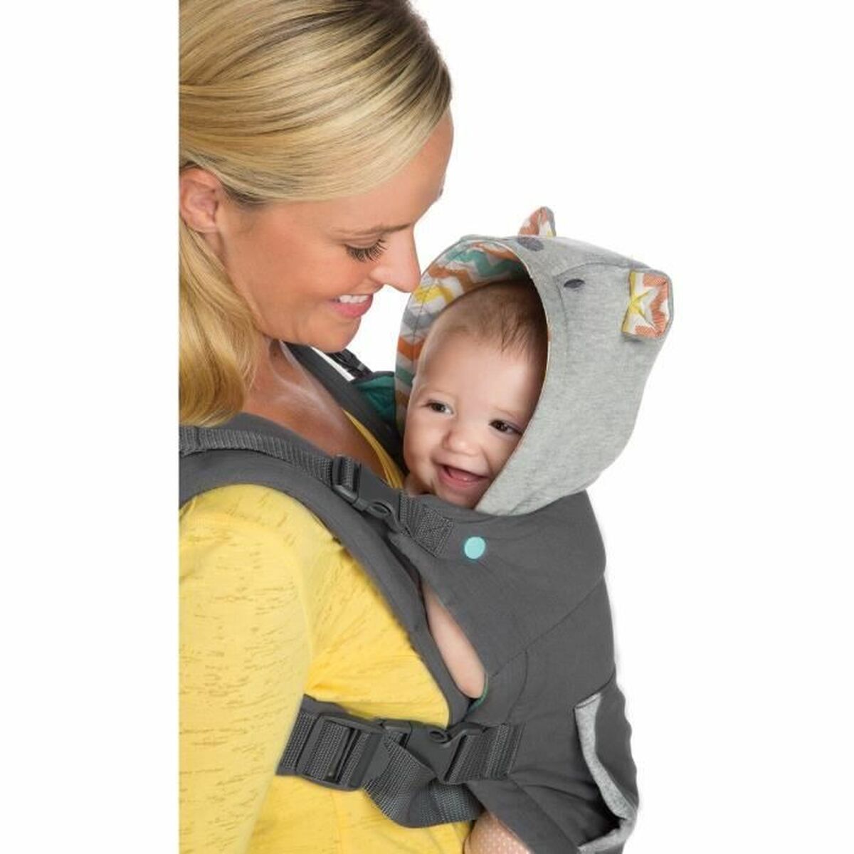 Zaino Porta Bambino Infantino Cuddle Up Bear Grigio + 0 Anni + 0 Mesi - Image 4