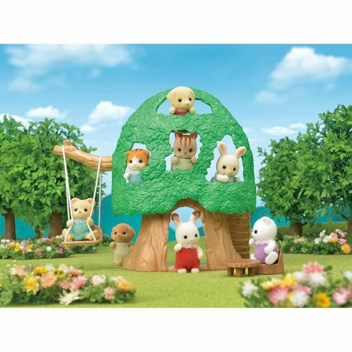 Personaggi D'azione Sylvanian Families The Hut And Baby Ecureuil Roux