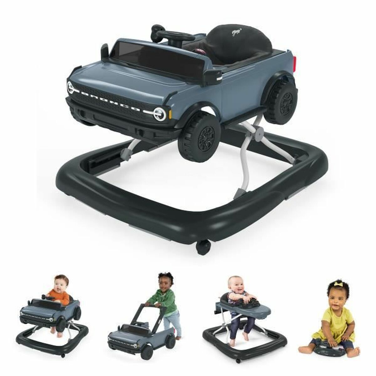 Deambulatore Con Ruote Bright Starts Ford Bronco Azzurro Nero Grigio