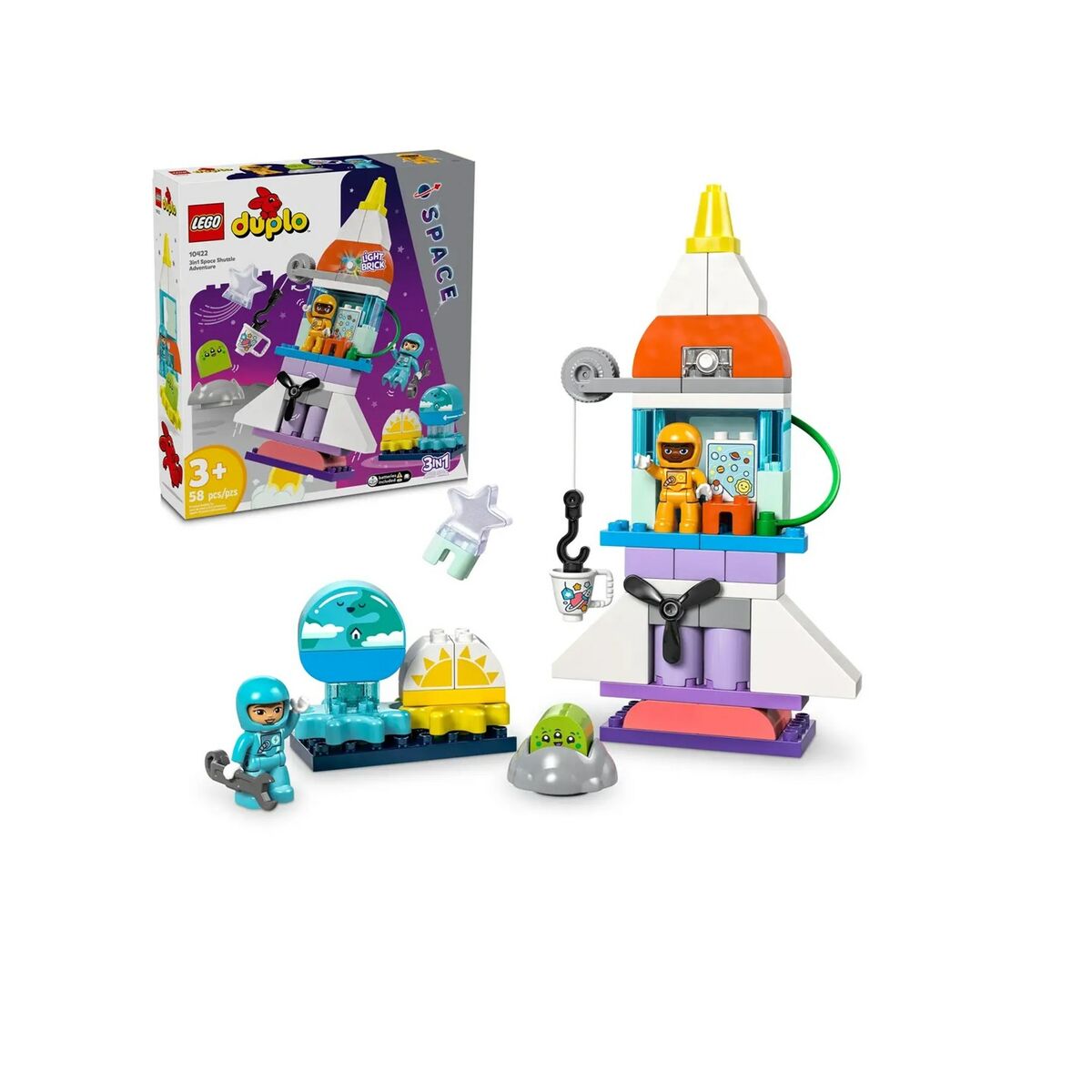 Playset Lego 10422  3 In 1 Space Shuttle Adventure 58 Pezzi