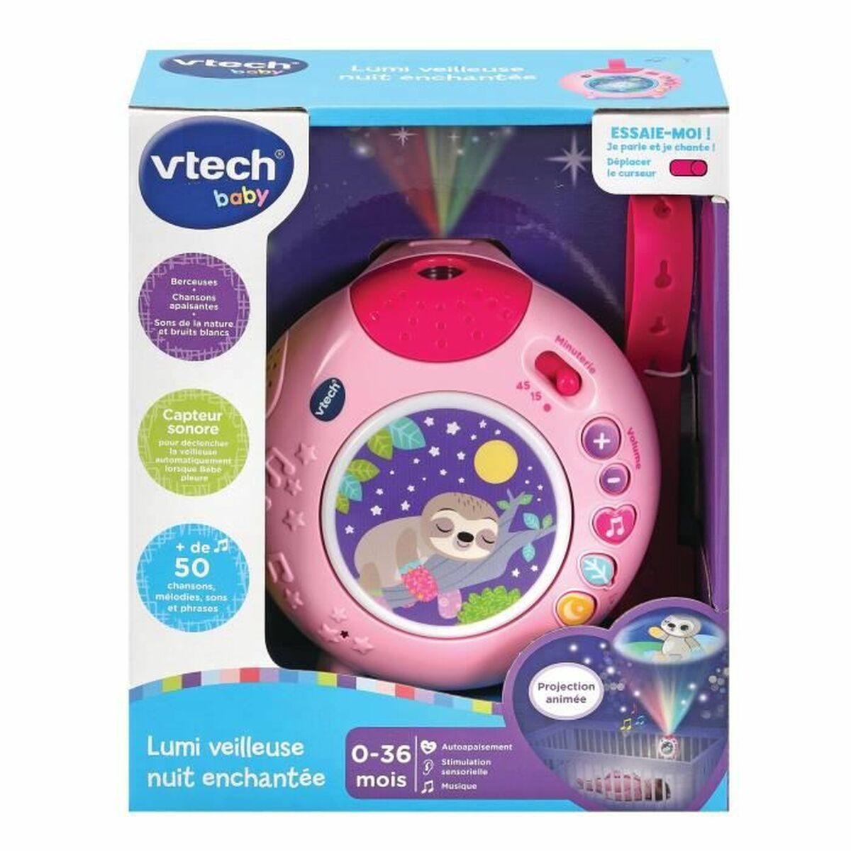 Proiettore Vtech Baby Lumi Veilleuse Nuit Enchantee Rosa - Image 3