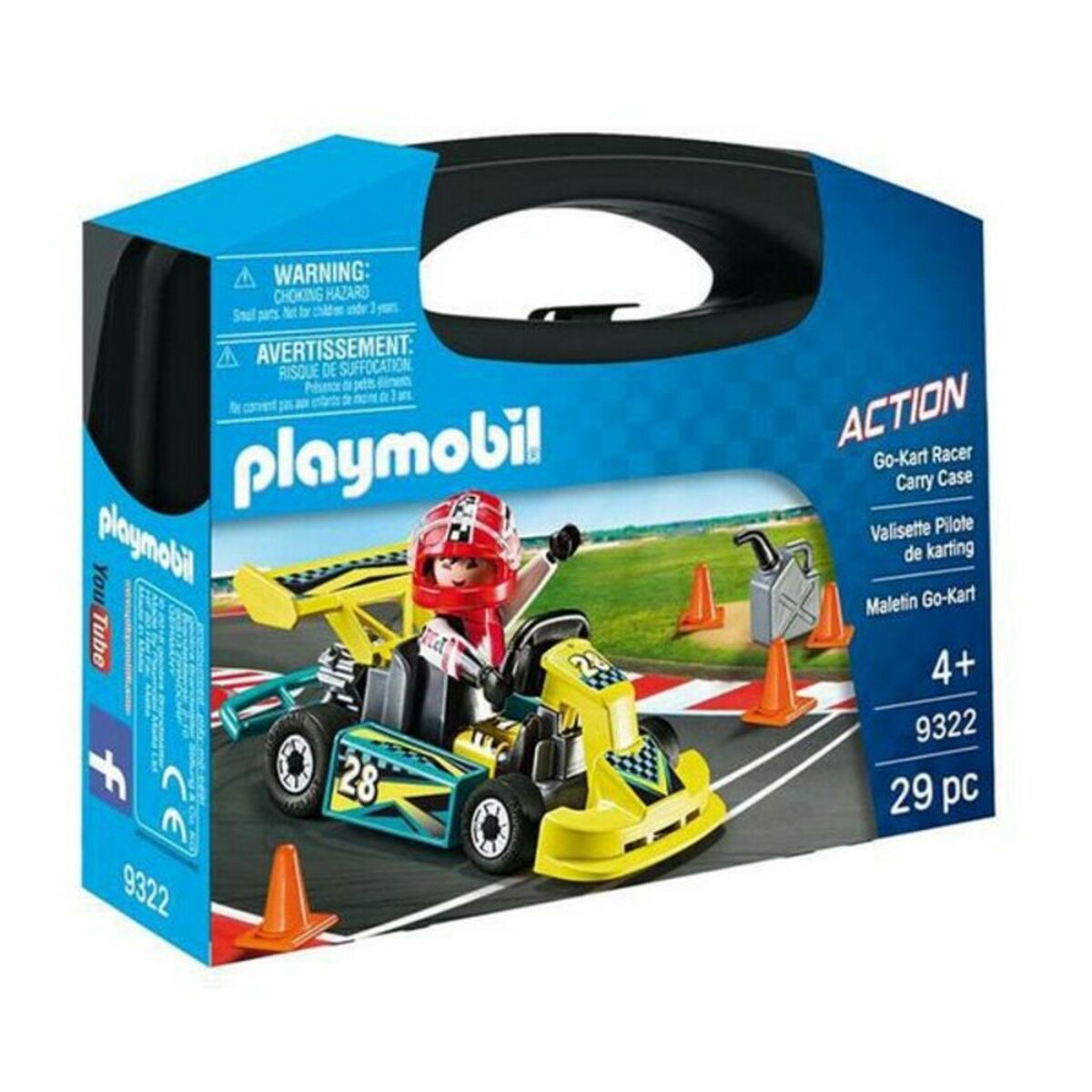 Playset City Action Go Kart Playmobil 9322 - Action - Karting Pilot Case (29 Pcs)