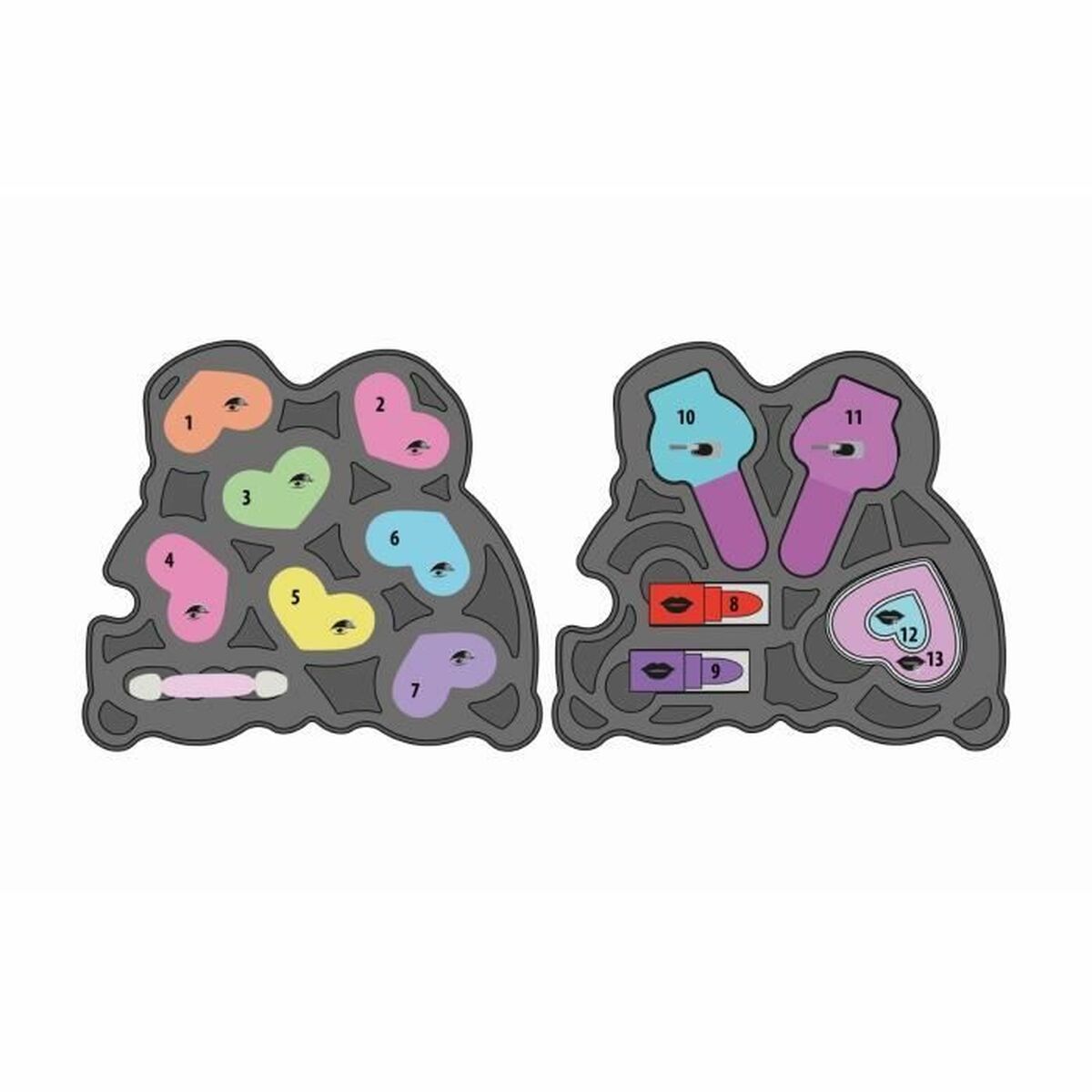 Set Di Trucchi Per Bambini Clementoni Crazy Chic Beauty Lovely Make Up Multicolore - Image 4