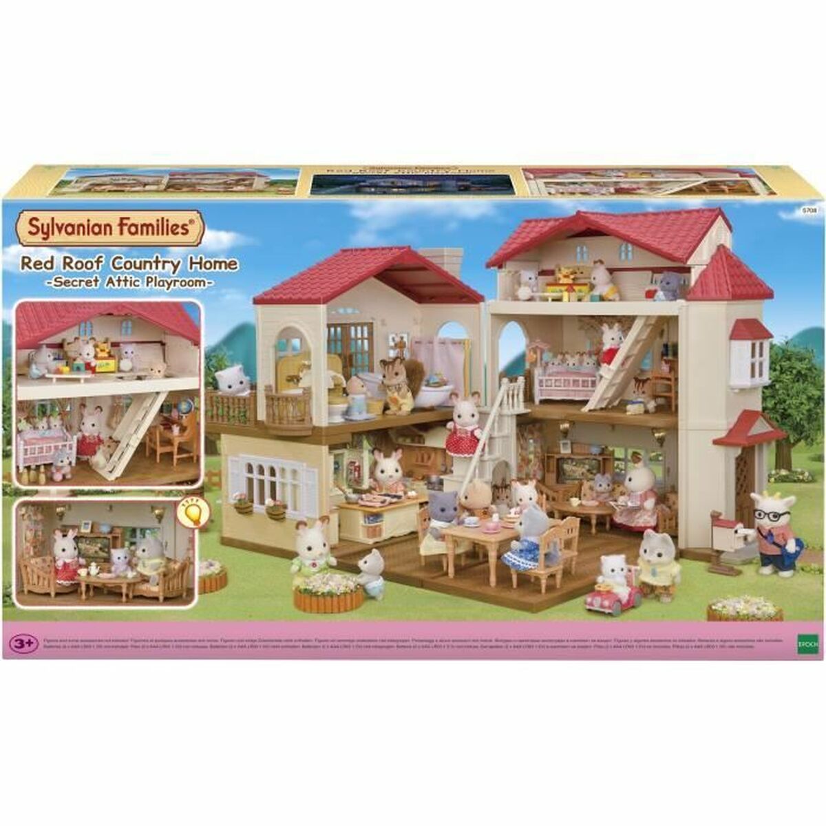Playset Sylvanian Families Red Roof Country Home Casa In Miniatura Coniglio