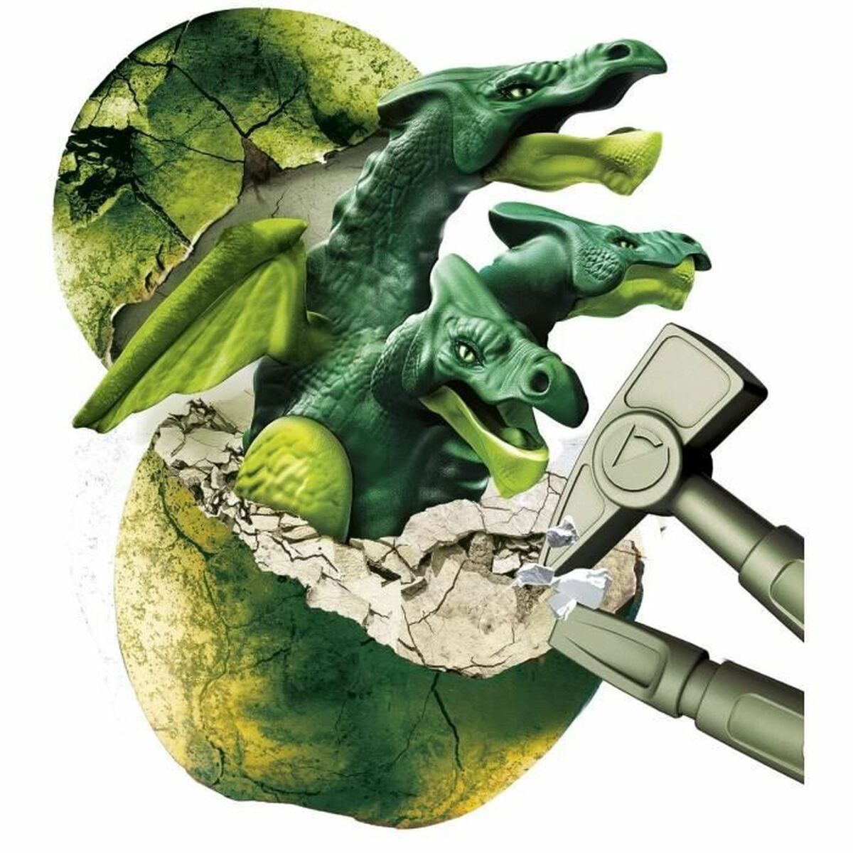 Drago Baby Born Legendary Egg - Dragon Has Three Heads Verde