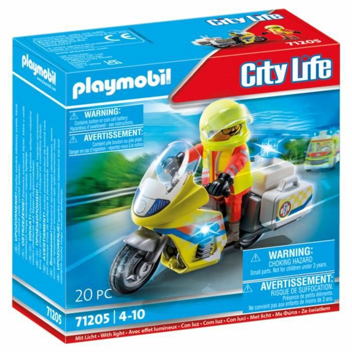 Playset Di Veicoli Playmobil 71205 Motocicletta 20 Pezzi
