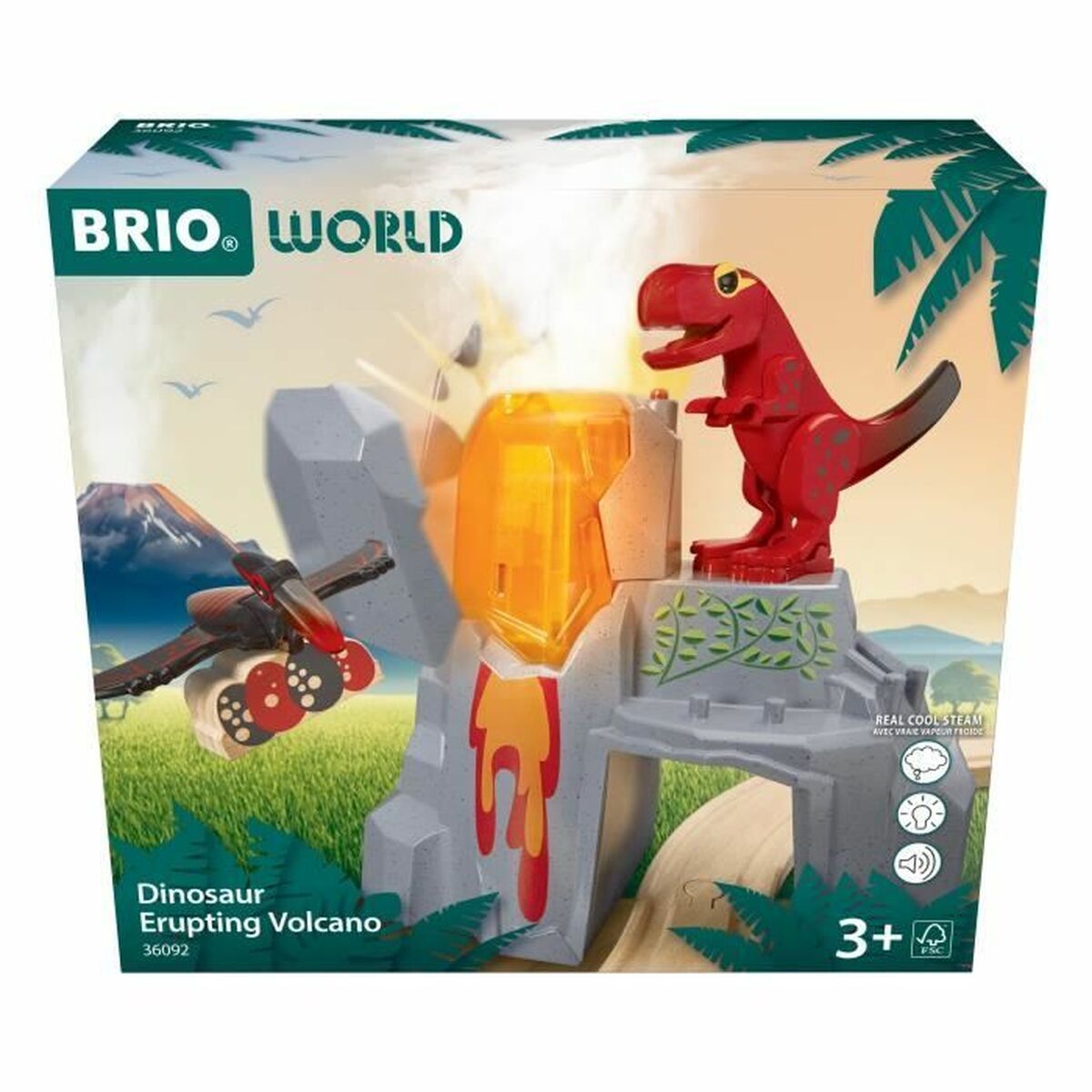 Personaggi D'azione Brio 36092 Dinosaur Erupting Volcano