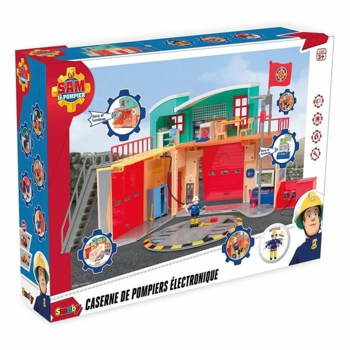 Playset Smoby Caserne De Pompiers Électronique