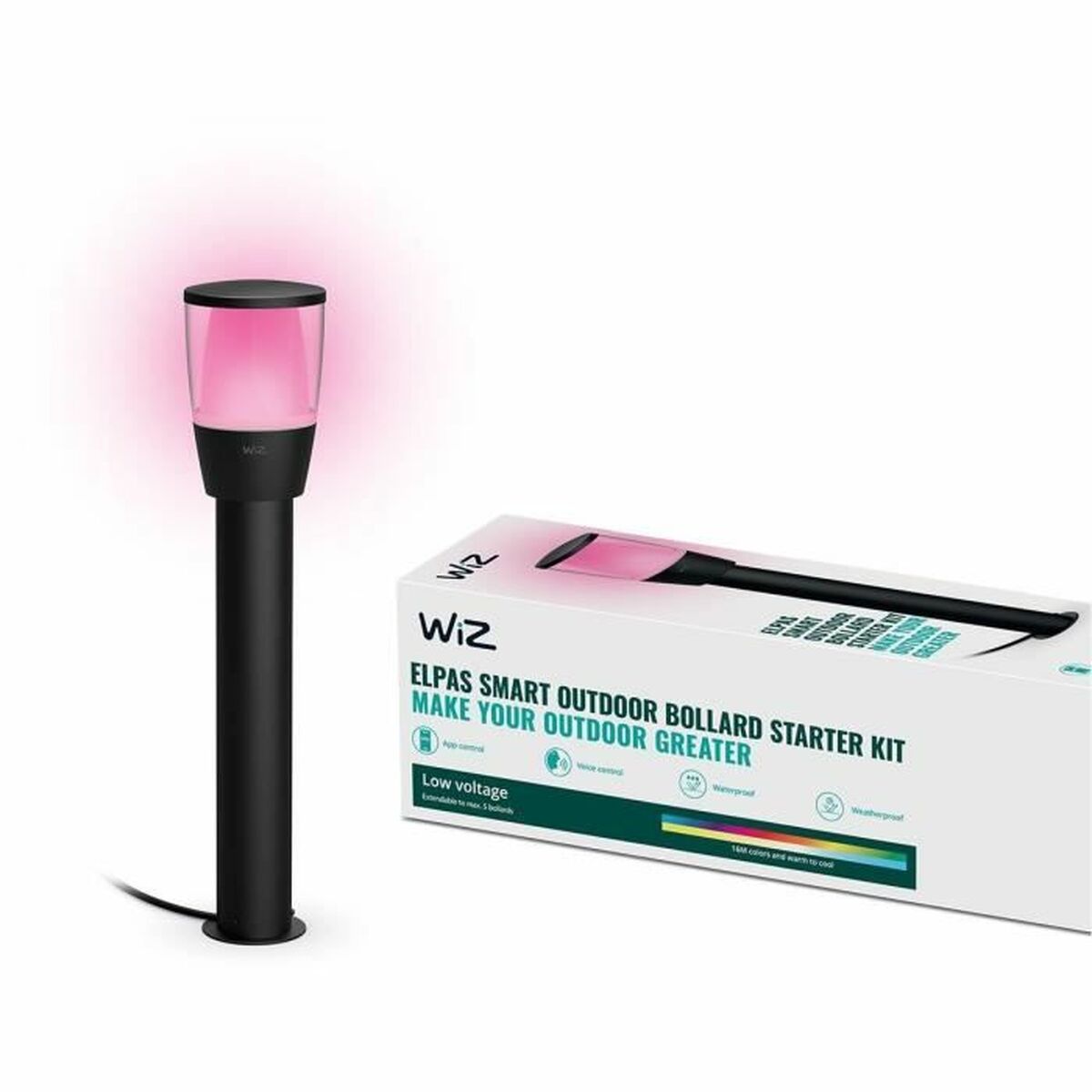 Lampada Ad Energia Solare Wiz Elpas Nero 400 lm