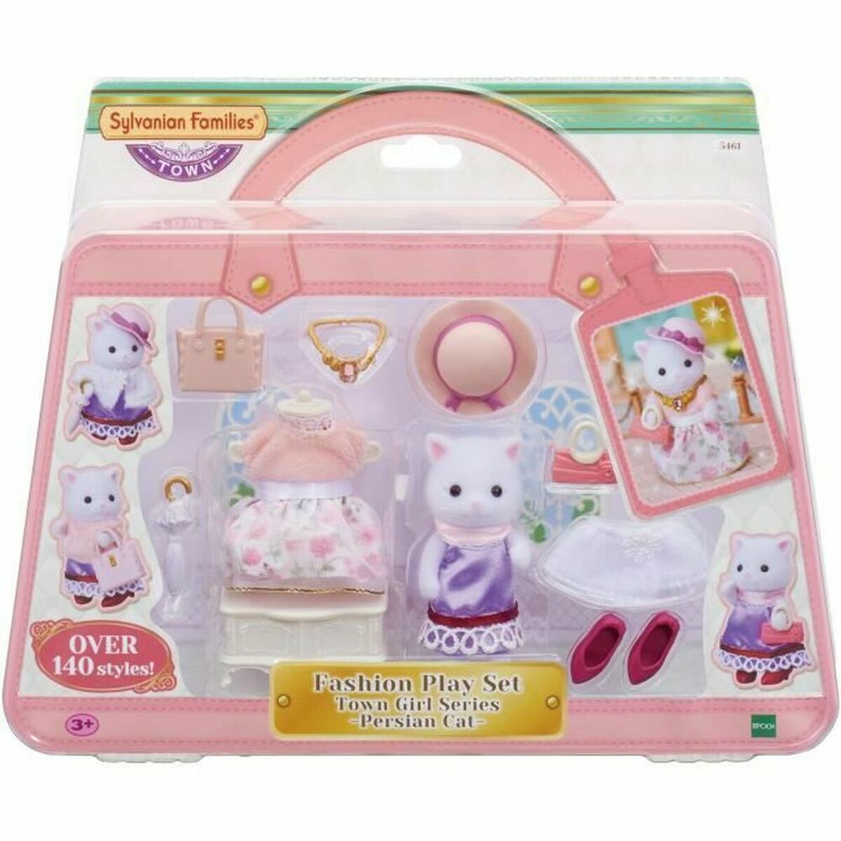 Set Di Pupazzi Sylvanian Families The Fashion Suitcase And Big Sister Persian Cat