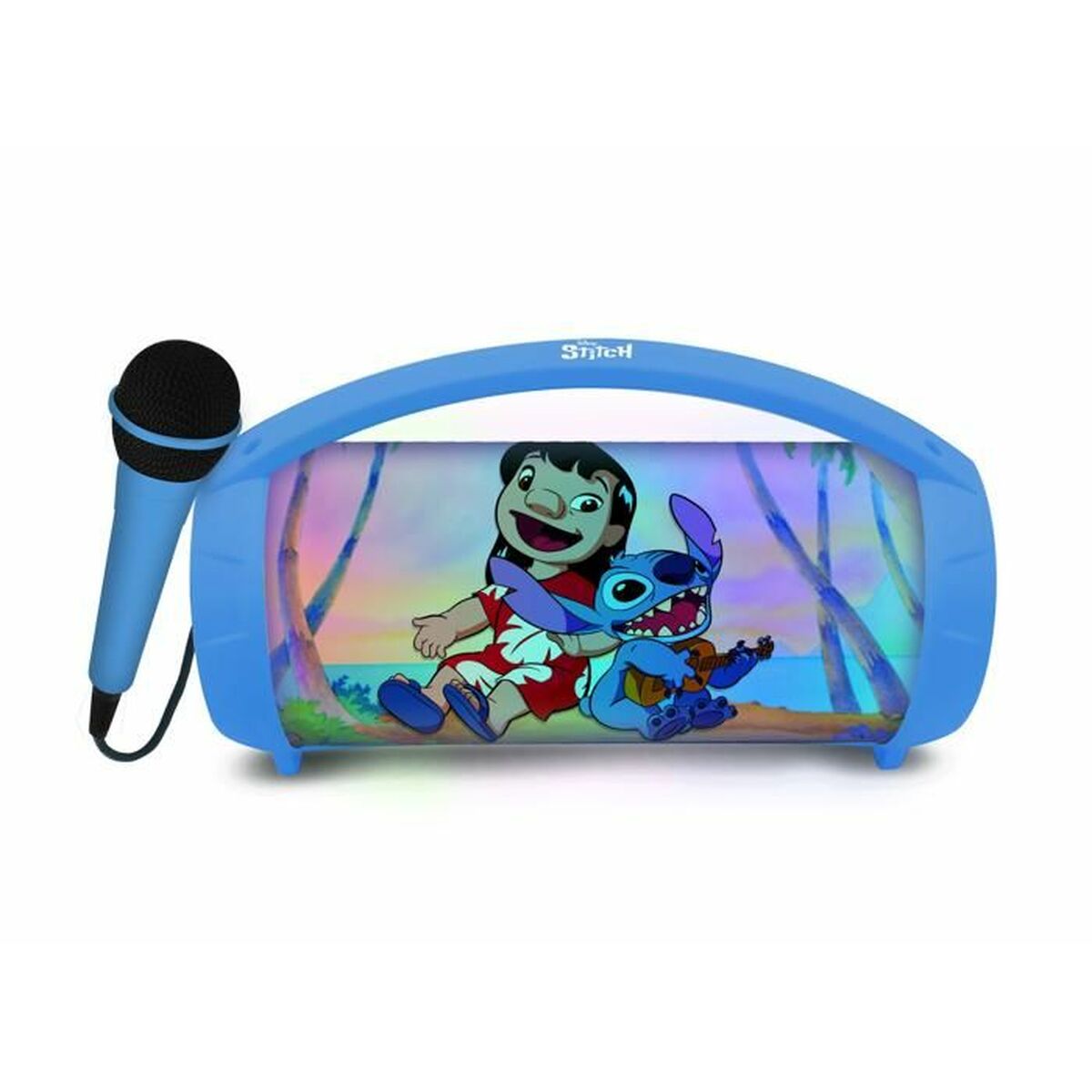 Altoparlante Bluetooth Con Microfono Karaoke Lexibook Stitch Disney Azzurro