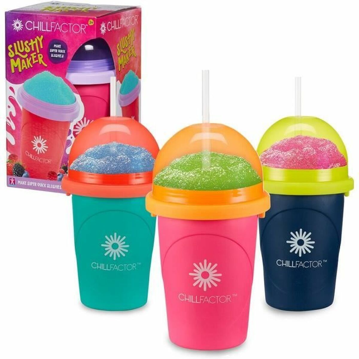 Bicchiere Per Fare Gelati E Granite Con Ricette Bandai Chillfactor Granita Mug Rose Plastica