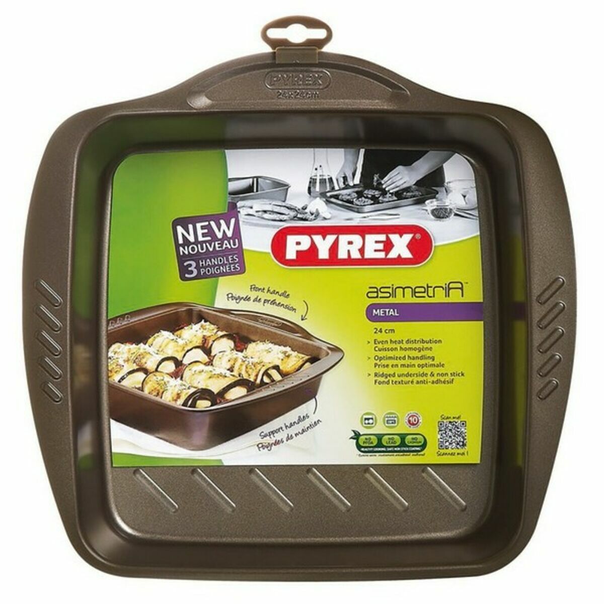 Pirofila Da Forno Pyrex Marrone Metallo