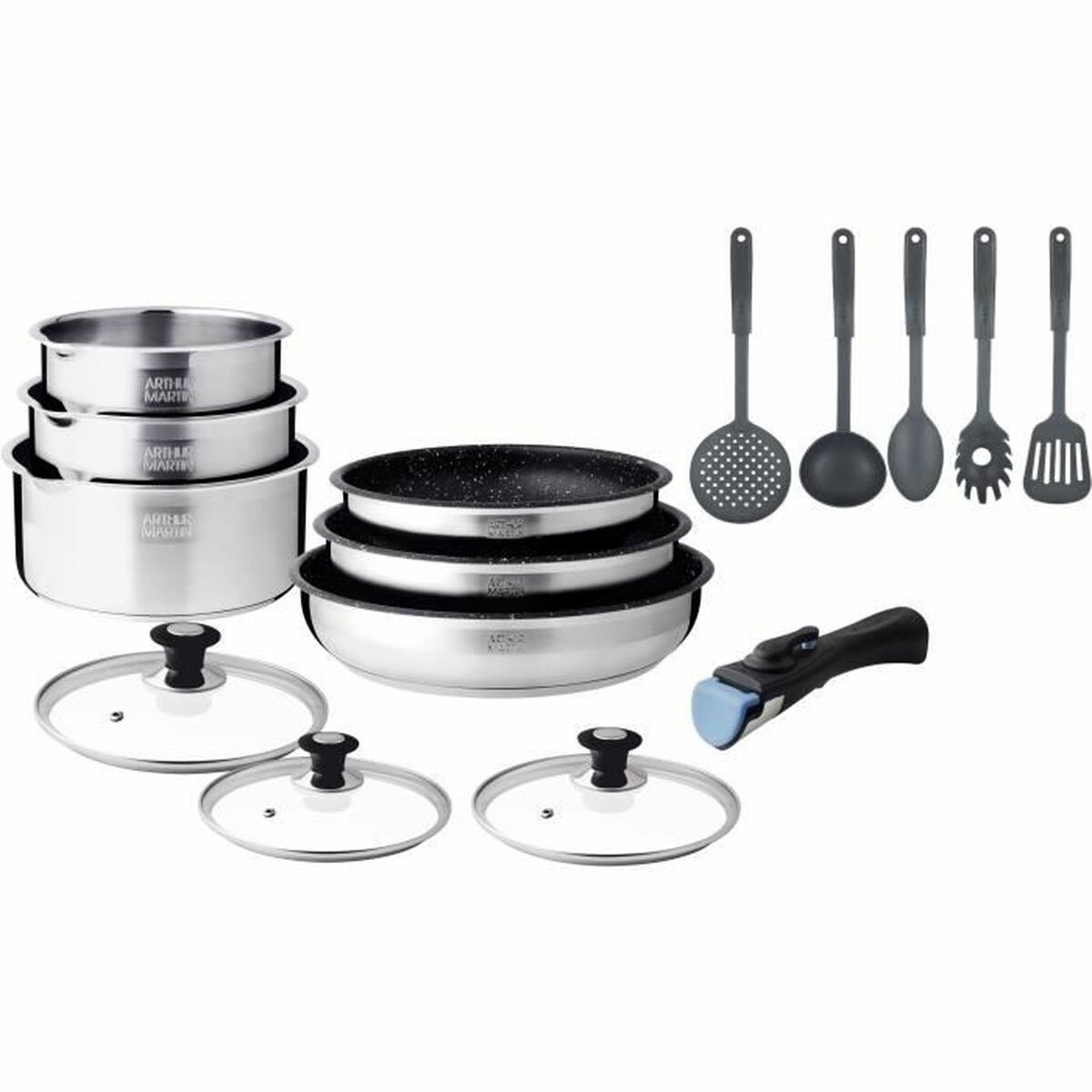 Batteria Da Cucina Arthur Martin Am1275 15 Pezzi