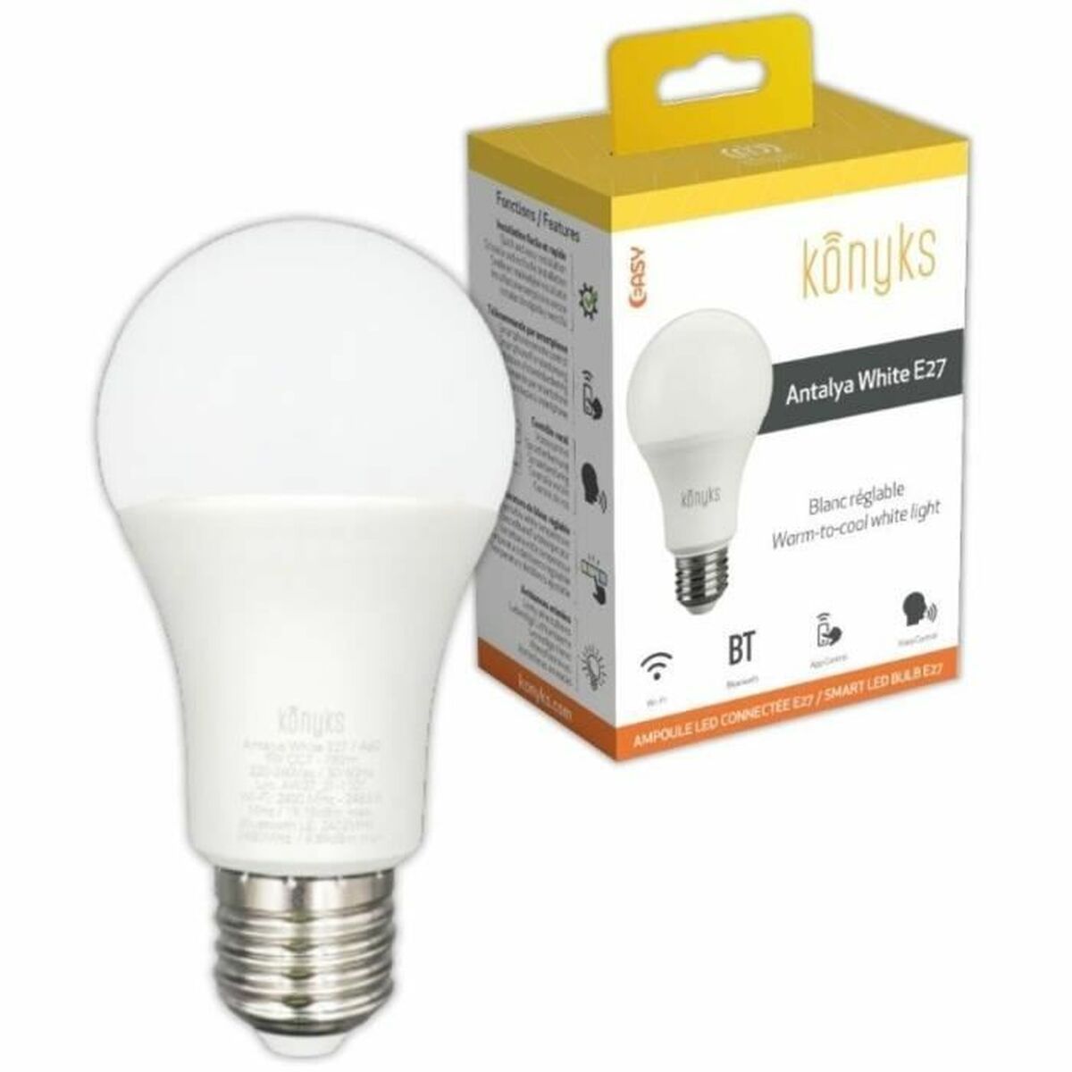 Lampadina Intelligente Konyks E27 Bianco F E27 (6500 K) (1 Unità)