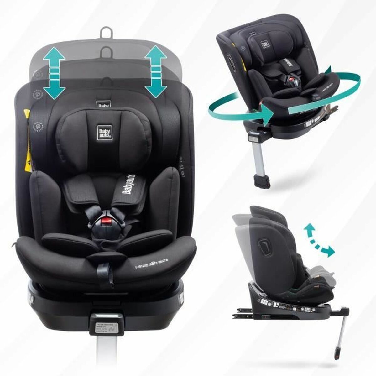 Seggiolino Auto Babyauto Antracite 0 (de 0 A 10 Kilos) I (9 - 18 Kg) Ii (15-25 Kg) Iii (22 - 36 Kg) Per Bambini Ece R129 - Image 5