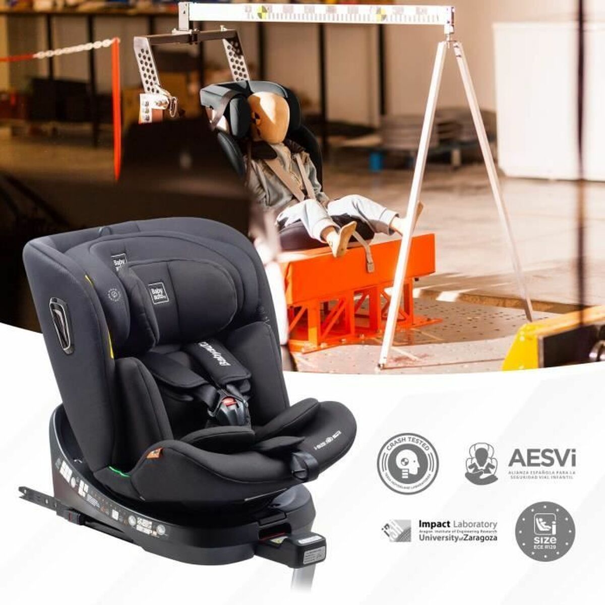 Seggiolino Auto Babyauto Antracite 0 (de 0 A 10 Kilos) I (9 - 18 Kg) Ii (15-25 Kg) Iii (22 - 36 Kg) Per Bambini Ece R129 - Image 6