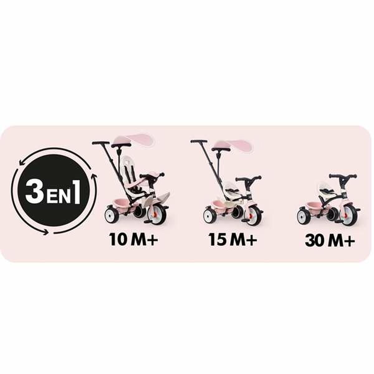 Triciclo Smoby Paseo Para Bebés Rosa - Image 4