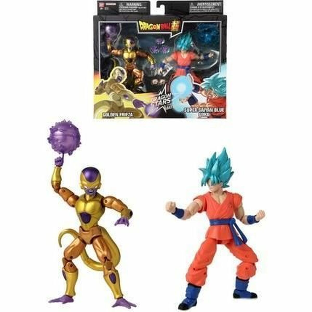 Personaggi D'azione Dragon Ball Super Dragon Stars: Golden Frieza Vs Super Saiyan Blue Goku 17 cm